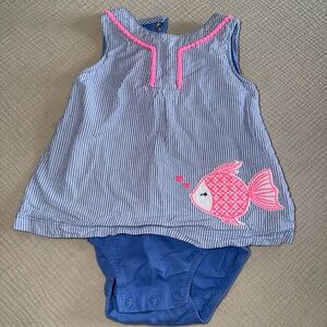 Carter's Blue and Pink Striped Baby Outfit